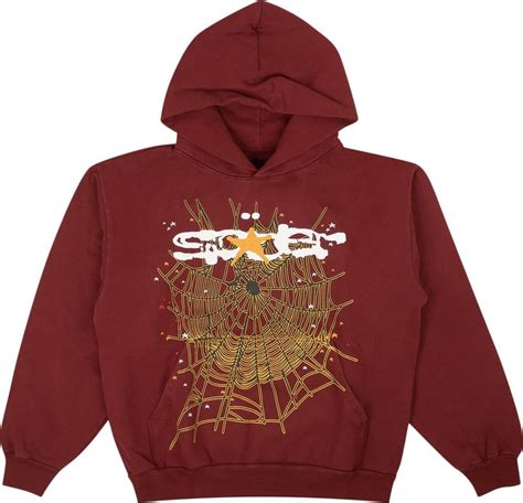 legit check spider hoodie maroon.